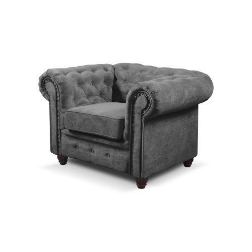 Křeslo Infinity Chesterfield Šedá