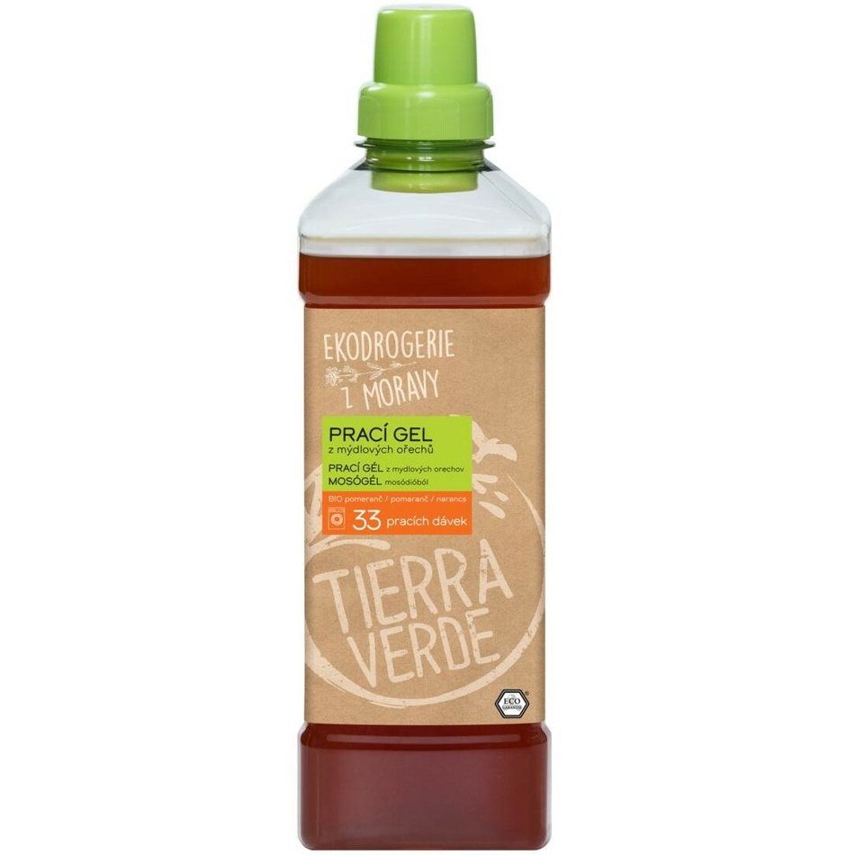 Tierra Verde Prací gel z mýdlových ořechů s BIO pomerančovou silicí