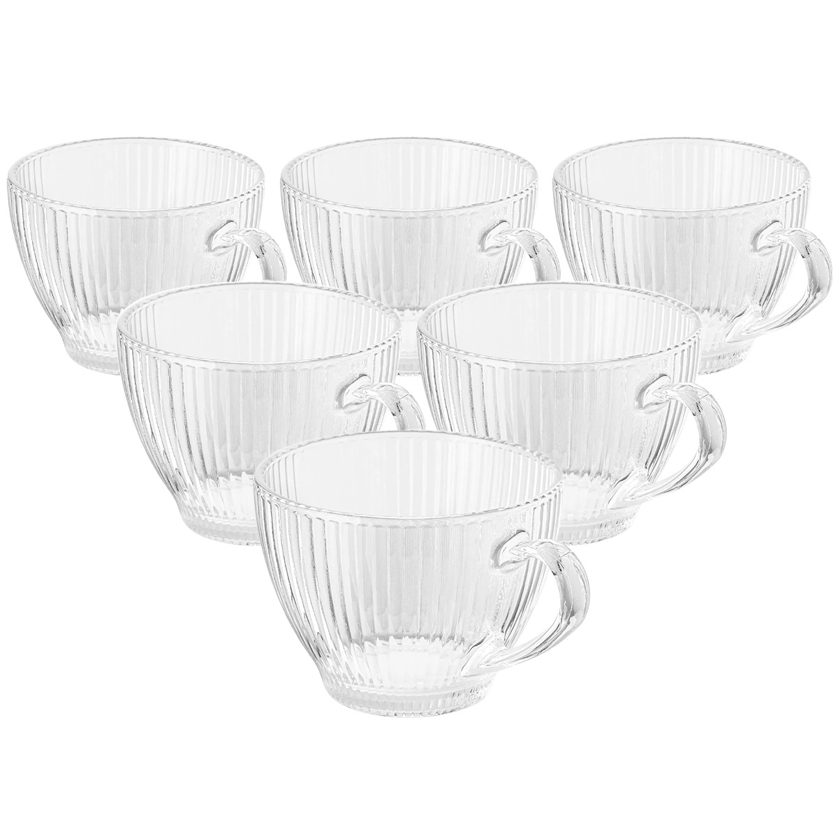 Altom Sada skleněných hrnků Selena 390 ml