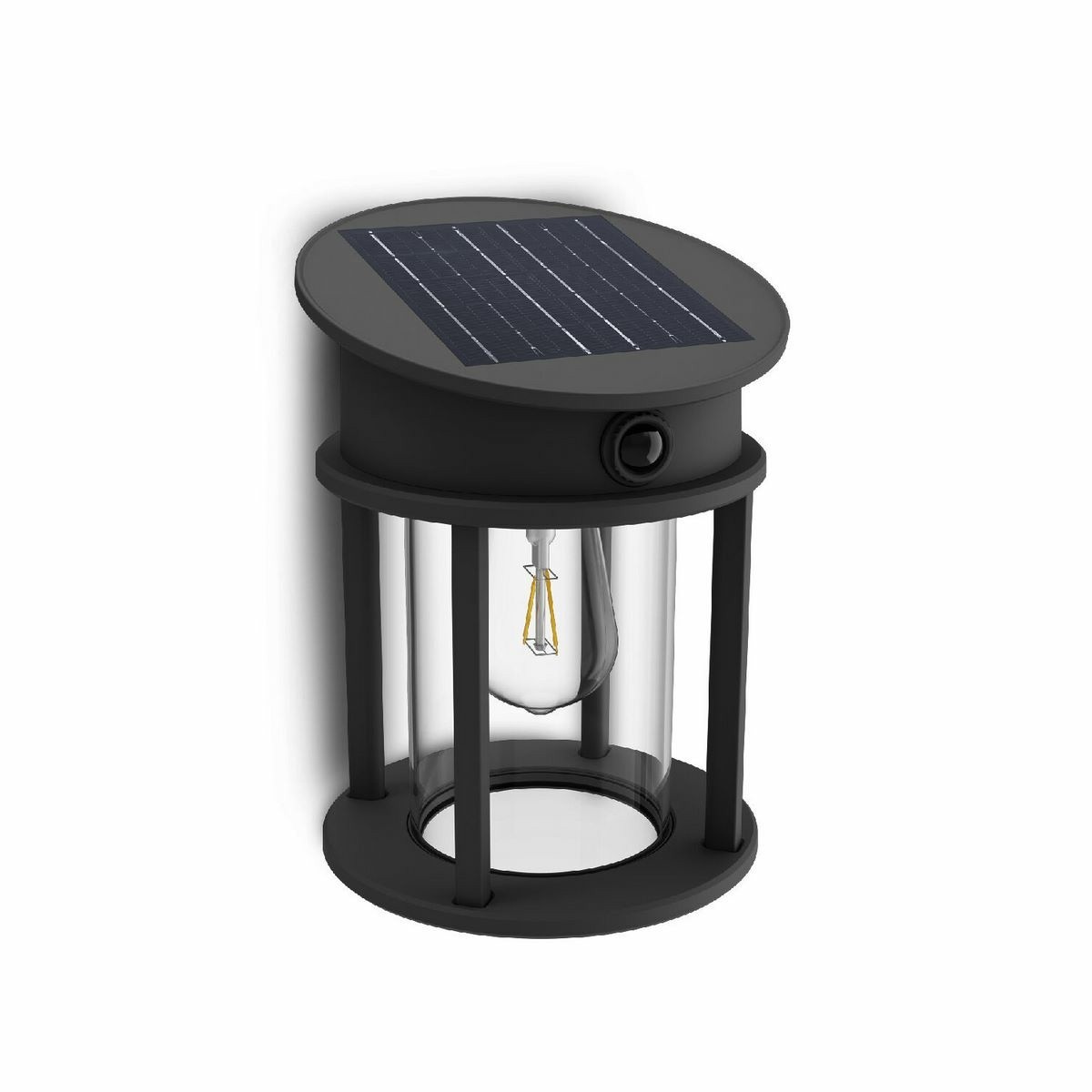 Philips Geri UltraEfficient solární LED kulaté svítidlo se senzorem antracit