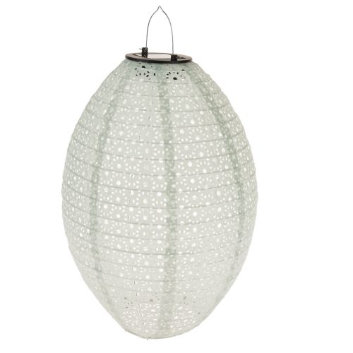 Textilní lampion se solárním LED světlem bílá