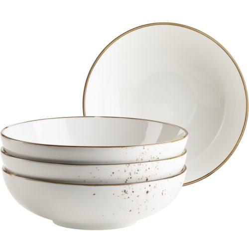 Mäser 4dílná sada misek Pintar White hnědé tečky 22 cm