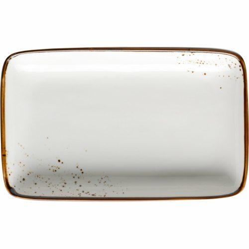 Mäser Obdélníkový tác Pintar White hnědé tečky 21 x 13 x 3 cm