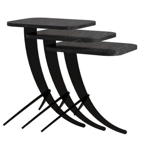 Odkládací stolek Pion Black Marble