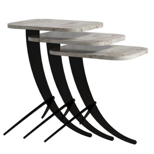 Odkládací stolek Pion White Marble