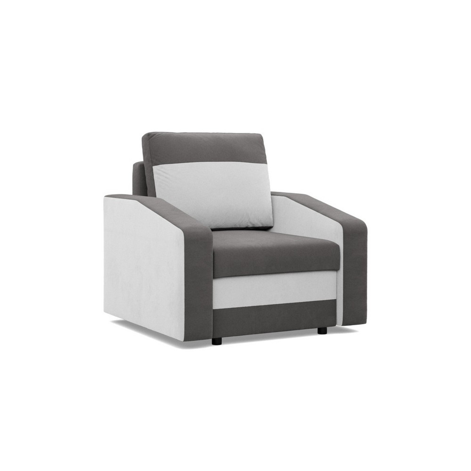 Křeslo HEWLET model 3 Šedá/bílá
