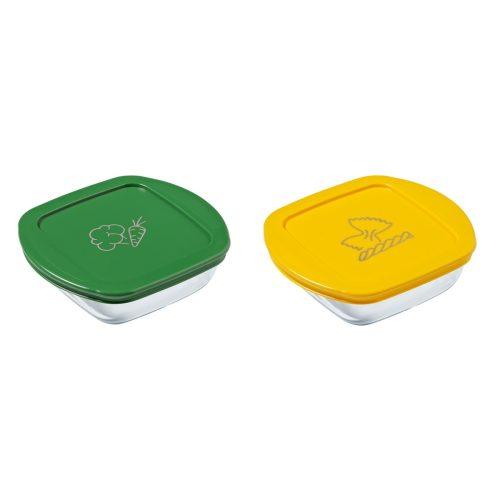 Pyrex Sada skleněných dóz čtvercových 2 ks