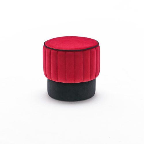 Taburet Rose Puf Red