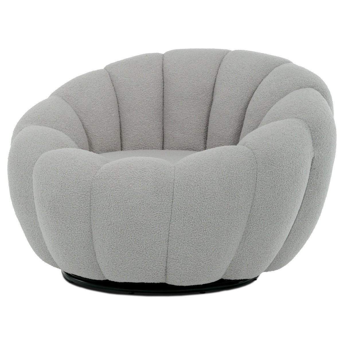 Otočné křeslo Bouclé GREY2